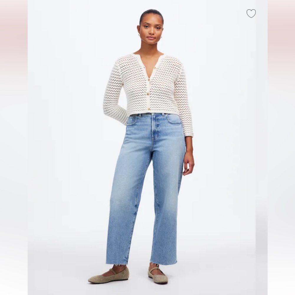 NWT Madewell Curvy Perfect Vintage Wide-Leg Crop Jean